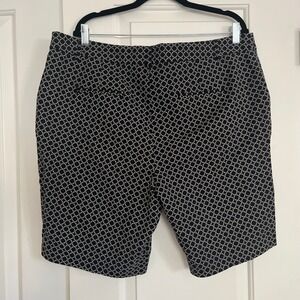 Zara Button Down Shirt Mens S Black White Excellent Slim Fit Geometric Maze